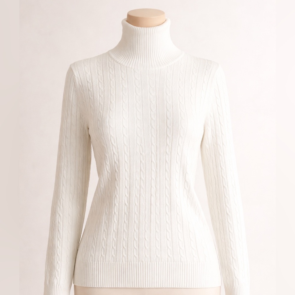 IZOD Cable Knit Turtleneck Sweater – Size Large